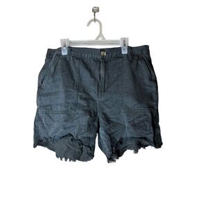 Aerie‎ Linen Blend Black Shorts Size Medium